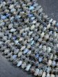 NATURAL Blue Flash Labradorite Gemstone Bead 8-9mm Freeform Rondelle Shape, Beautiful Natural Gray Color Full Strand 15.5  Hot on Sale