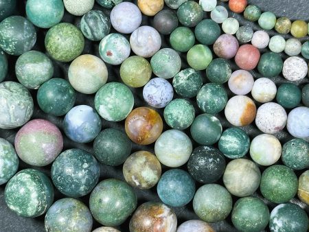 Natural Matte Indian Agate Gemstone Bead 4mm 6mm 8mm 10mm 12mm Round Bead, Beautiful Matte Green Colors Indian Agate Gemstone Beads 15.5  Sale