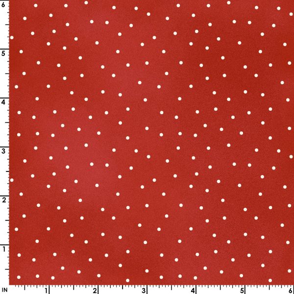 Scattered Dot Cotton Fabric Red MAS8119-R5 Beautiful Basics by Maywood Studio For Discount