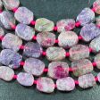 Natural Purple Tourmaline Gemstone Bead 15x10mm Tablet Shape, Beautiful Purple Pink Color Tourmaline Stone Bead, Great Quality 15.5  Strand Hot on Sale