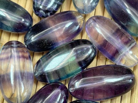 AAA Natural Fluorite Gemstone Bead 20x10mm Smooth Oval Shape, Gorgeous Natural Purple Green Color Fluorite Bead, LOOSE BEADS Online Sale