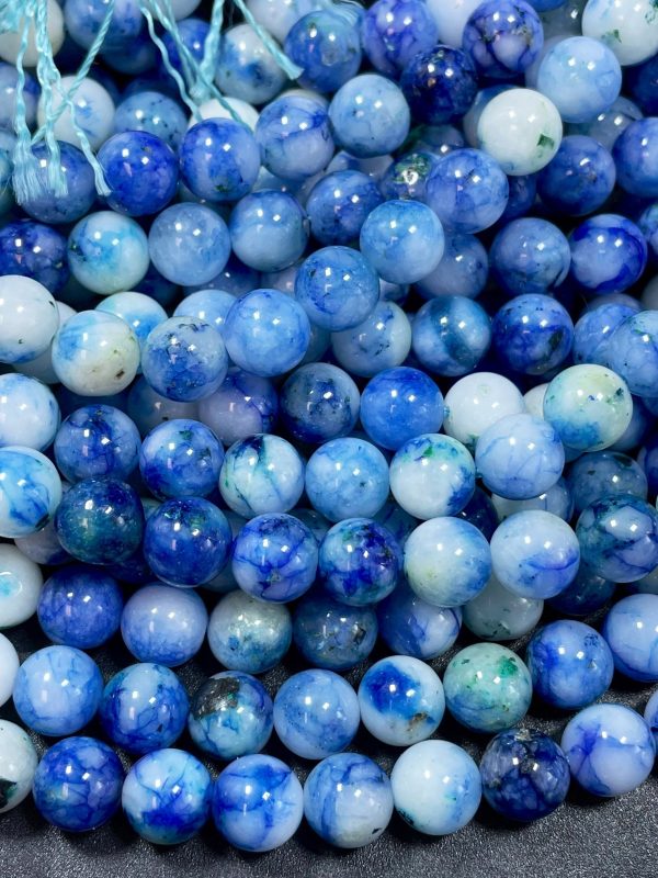 Natural Blue Chrysocolla Gemstone Bead, 6mm 8mm Round Beads, Beautiful Blue Color Chrysocolla Gemstone Bead Cheap