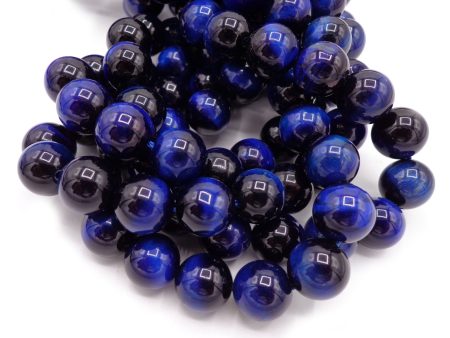 Natural Blue Tiger Eye Gemstone Bead 4mm 6mm 8mm 10mm 12mm Round Beads, Beautiful Blue Color Tiger Eye Gemstone Bead Cheap