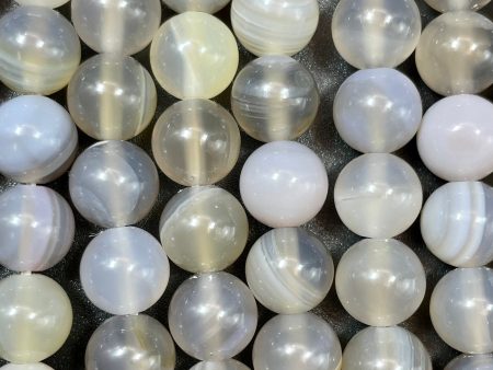 Natural Botswana Agate Gemstone Bead 6mm 8mm 10mm 12mm Round Bead, Gorgeous Gray Color Botswana Gemstone Beads 15.5  Online