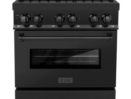 ZLINE 30  Black Stainless Steel 4.0 cu. ft. Dual Fuel Range w  Gas Stove & Electric Oven For Sale