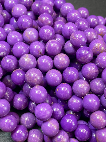 AAA Natural Phosphosiderite Gemstone Bead 4mm 6mm 8mm 10mm 12mm Round Bead, Beautiful Natural Purple Color Gemstone Beads Online now