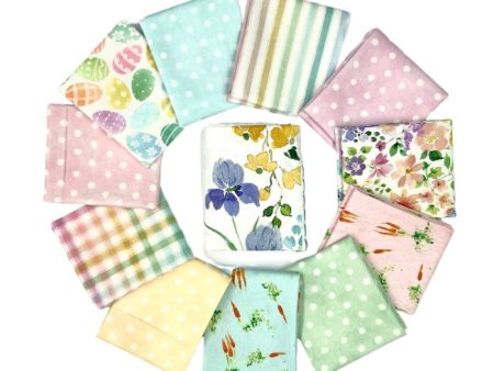 Spring Has Sprung Fat Quarter Cotton Fabric Bundle with Fabric Placemat Panel SHS04 by Heatherlee Chan for Clothworks Online Hot Sale