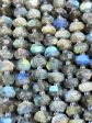 Natural Rainbow Labradorite Gemstone Bead Faceted 5x10mm Rondelle Shape, Natural Gray Color Labradorite Gemstone Bead Sale