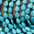 Natural Blue Howlite Turquoise Gemstone Bead Teardrop Shape Beads Online now