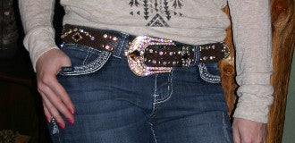 Brown Rhinestone Belt For Cheap