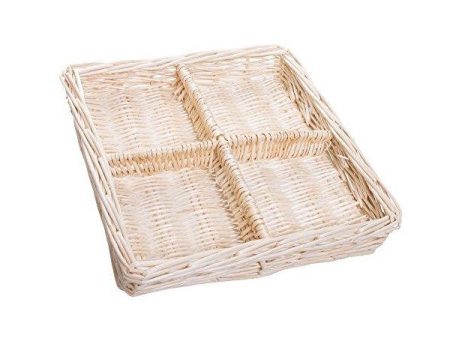 Red Co. 11  Natural Willow Snack Basket Tray Organizer Online Hot Sale