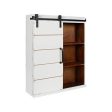 Kate and Laurel Rafferty 22  White Rustic Decorative Farmhouse Wall Cabinet Sale