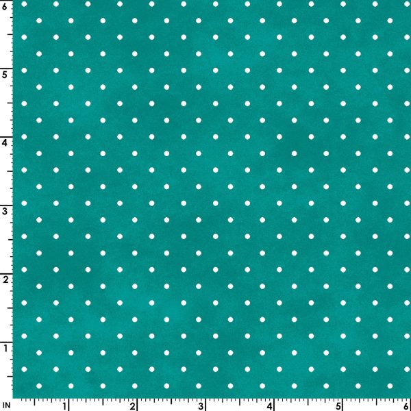 Classic Dot Cotton Fabric Teal MAS609-Q4 Beautiful Basics by Maywood Studio on Sale