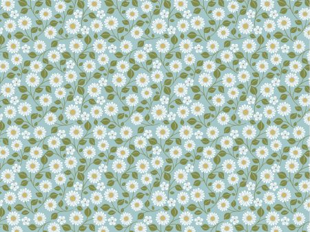 Hippie Chick Cotton Fabric  Blue POCFG20706 Farmgirls Unite by Lori Woods for Poppie Cotton Hot on Sale