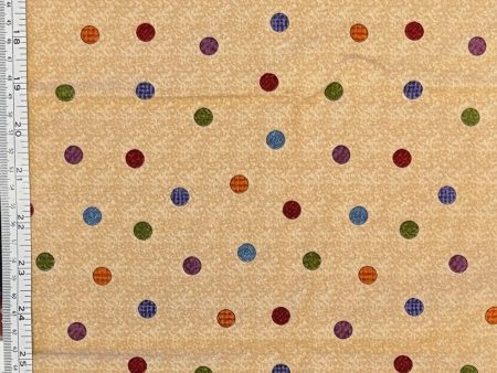 10.75  EOB Flower Patch Flannel Fabric Tan by Bonnie Sullivan for Maywood Studio For Cheap