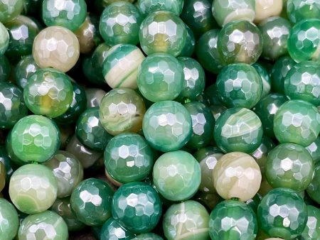 Beautiful Mystic Agate Gemstone Bead Faceted 6mm 8mm 10mm 12mm Round Beads, Beautiful Green Color Agate Gemstone Bead Cheap