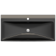 BOCCHI Scala Arch 39  Black 1-Hole Wall-Mounted Fireclay Bathroom Sink Discount