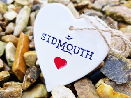 Visit Sidmouth - Ceramic Heart For Discount