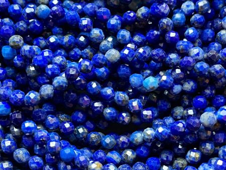 AAA Natural Lapis Lazuli Gemstone Bead Faceted 2mm Round Beads, Gorgeous Natural Royal Blue Color Lapis Lazuli Gemstone Beads Discount