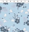 Main Floral Cotton Fabric Light Denim CLTY4126-87 Winter Gardens by Meags & Me for Clothworks Hot on Sale