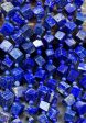 Natural Lapis Lazuli Gemstone Bead 8mm 10mm Cube Diamond Shape, Natural Blue Lapis Color, Not Treated High Quality Lapis Gemstone Bead 15.5  Supply