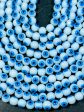 Beautiful Evil Eye Glass Beads 8mm Round Beads, Beautiful White with Blue Eyes Evil Eye Amulet Glass Beads, Full Strand Glass Beads For Discount