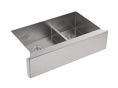 KOHLER Strive K-5416-NA 35  Stainless Steel Double Bowl Farmhouse Undermount Sink For Discount