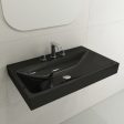 BOCCHI Scala Arch 32  Black 3 Hole Wall-Mounted Fireclay Bathroom Sink Online Hot Sale