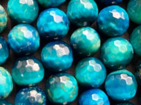 AAA Natural Tiger Eye Gemstone Bead Faceted 6mm 8mm 10mm 12mm Round Bead, Gorgeous Turquoise Blue Color Tiger Eye Bead on Sale