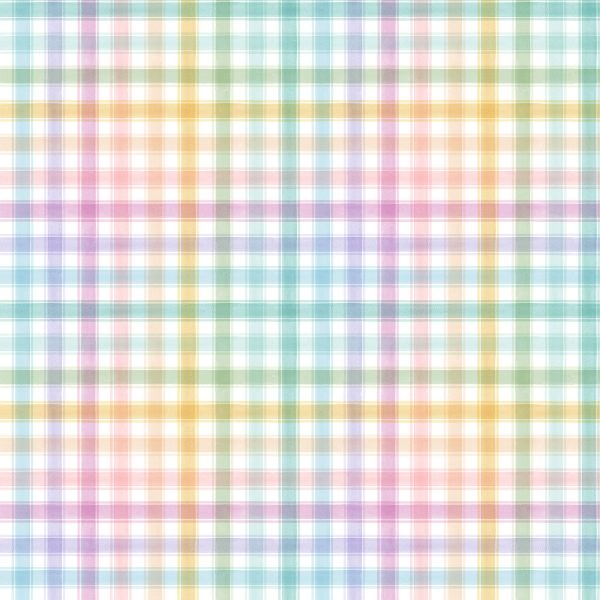 Plaid Cotton Fabric Multi CLTY4011-55 Spring Has Sprung by Heatherlee Chan for Clothworks Sale