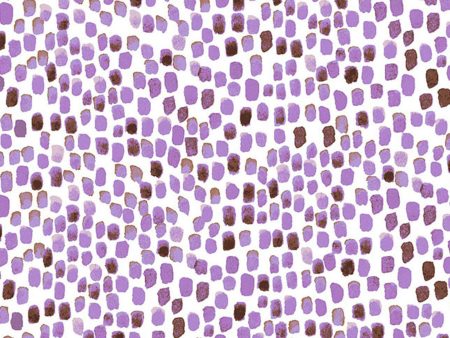 Dots Cotton Fabric Purple CLTY3256-27 Dale Farm by Rebecca Jones for Clothworks on Sale