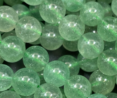 AAA Natural Green Strawberry Quartz Gemstone Bead 6mm 8mm 10mm Round Beads, Gorgeous Green Color Strawberry Quartz Gemstone Bead Fashion