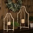 Glitzhome 10  White Farmhouse Decorative Hanging Candle Metal Lanterns on Sale