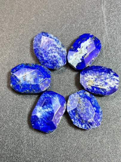 Natural Lapis Lazuli Gemstone Bead Faceted 13x18mm Rectangle Tablet Shape, Beautiful Natural Royal Blue Color Lapis Lazuli LOOSE BEADS on Sale