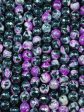 Mystic Natural Tibetan Agate Gemstone Bead Faceted 8mm 10mm Round Beads, Beautiful Mystic Black Pink Agate Stone Beads, Full Strand 15.5  Hot on Sale