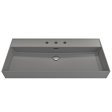 BOCCHI Milano 39  Matte Gray 3-Hole Fireclay  Wall-Mounted Bathroom Sink with Overflow Online