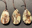 Natural Ocean Jasper Gemstone Pendant 30x50mm Teardrop Shape Online Hot Sale