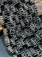 Natural Tibetan Gemstone Bead 24x14mm Barrel Shape Bead, Beautiful Black White Color Hand Painted Design Tibetan Gemstone Bead Great Quality For Cheap