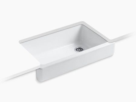 KOHLER Whitehaven K-6488-0 35  White Single Bowl Farmhouse Undermount Sink For Sale