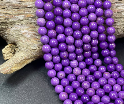 AAA Natural Phosphosiderite Gemstone Bead 4mm 6mm 8mm 10mm 12mm Round Bead, Beautiful Natural Purple Color Gemstone Beads Online now