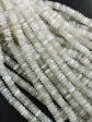 Natural Moonstone Gemstone Bead Faceted 6x2mm Rondelle Shape, Beautiful Natural White Color Blue Flash Moonstone Beads, Full Strand 15.5  Cheap