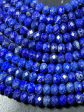 AAA Natural Lapis Lazuli Gemstone Bead Faceted 5x8mm Rondelle Shape, Gorgeous Natural Royal Blue Color Lapis Beads, 15.5  Strand For Cheap