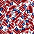 13  EOB Flags White Cotton Fabric SEF7484-01EOB Star Spangled Beach by Sharon Lee for Studio E Online now