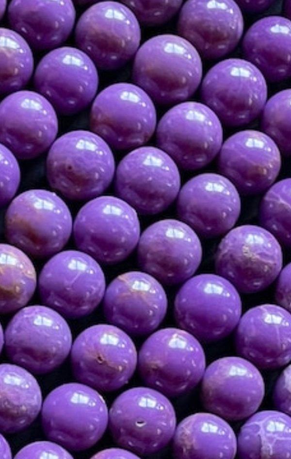 AAA Natural Phosphosiderite Gemstone Bead 6mm 8mm 10mm Round Beads, Beautiful Natural Purple Color Phosphosiderite Gemstone Bead Hot on Sale