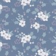 Main Floral Cotton Fabric Dark Denim CLTY4126-89 Winter Gardens by Meags & Me for Clothworks Fashion