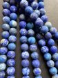 AAA Natural Matte Lapis Lazuli Gemstone Bead 4mm 6mm 8mm 10mm 12mm Round Bead, Gorgeous Natural Blue Lapis Lazuli Gemstone Bead 15.5  Discount