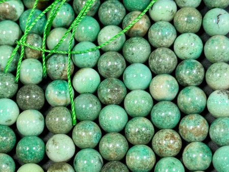 Natural Australian Green Grass Agate Gemstone Bead 6mm 8mm 10mm Smooth Round Beads, Gorgeous Green Color Grass Agate Gemstone Bead Great Quality 15.5  Discount