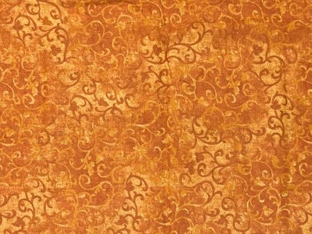 27  EOB Essential Flannel Fabric Burnt Orange by Wilmington For Discount