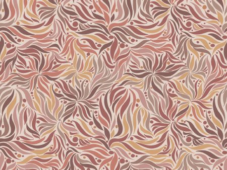 35  EOB Saguaro Metallic Agave Fabric MASM10020EOB-O Terracotta by Christina Cameli for Maywood Studio on Sale