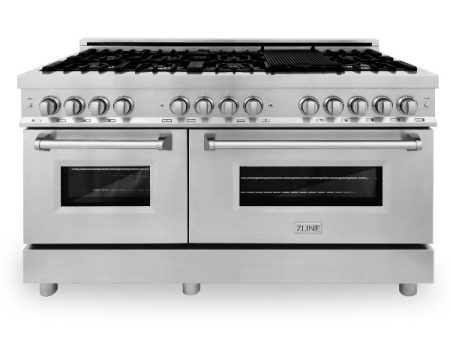 ZLINE 60  Stainless Steel Dual Fuel- Electric Oven Gas Range Online now